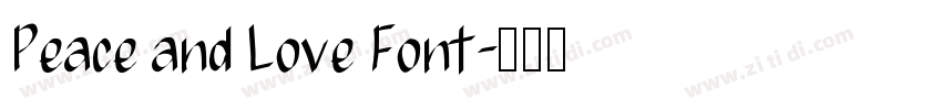 Peace and Love Font字体转换